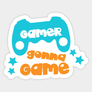 Gamer Gonna Game, Video Game, Joystick, Joypad Sticker